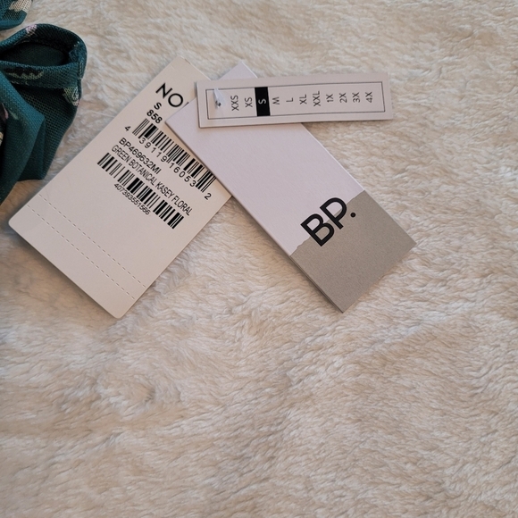 Nordstrom BP Dress Green Floral Runched Bodycon Mini Women's Size S - Picture 14 of 16